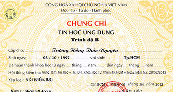 Làm chứng chỉ tin học