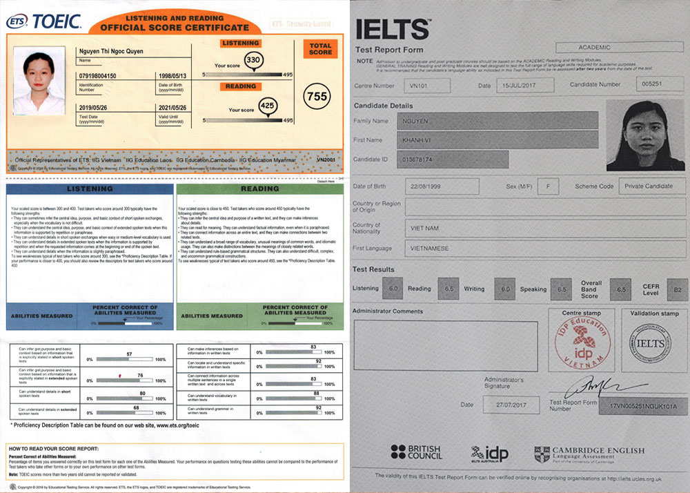 Cách Thức Làm Chứng Chỉ TOEIC, IELTS, TOEFL tại Hồ Chí Minh